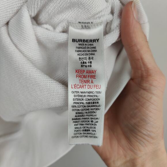 Burberry Pullover Sweatshirt Girls 4Y White‎ Kaleidoscope Bear Nova Check Cotton - Picture 9 of 10